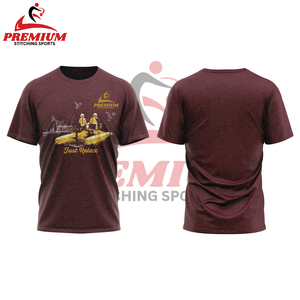 T-shirts à épaules tombantes en coton lourd Sports respirants pour hommes T-shirts vierges surdimensionnés à manches courtes pour hommes Hip Hop - Product Image 4