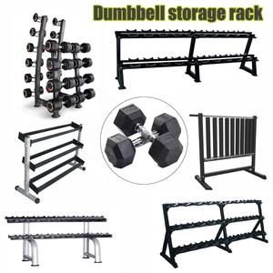 VIGFIT Équipement de fitness en gros : Support de rangement multi-niveaux réglable à 3 niveaux pour 15 paires d'haltères hexagonales en caoutchouc - Product Image 5