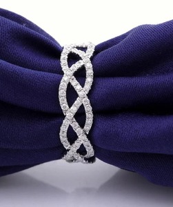 Anillo de compromiso de Halo de forma redonda, anillo de bodas de diamante de moissanita, conjunto de pavé, anillo de Boda nupcial, banda de boda - Product Image 5