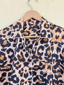 Pyjama de nuit pour femme, élégant et décontracté, de luxe, exclusif à l'Inde, en popeline faite à la main, imprimé floral, vêtements de nuit printemps été automne 100% - Product Image 5