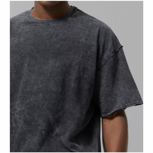 Camiseta para hombre Camisetas vintage de lavado ácido para hombre Camiseta personalizada de talla grande - Product Image 4