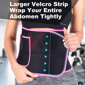 Fitness Body Shaper <b>Waist</b> Trainer <b>Trimmer</b> Corset Belt Adjustable Slimming Wrap Cincher Tummy Control Sweat Enhancement - Product Image 6
