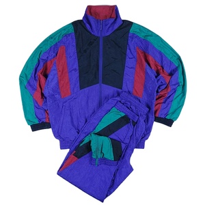 ชุดวอร์มกันลมสไตล์วินเทจคุณภาพสูง สีสันตัดกัน ยูนิเซ็กซ์ ผ้าฝ้าย 100% ดีไซน์แบบแผงต่อผ้า  ขนาดสั่งทำได้ รุ่น 2026 - Product Image 2