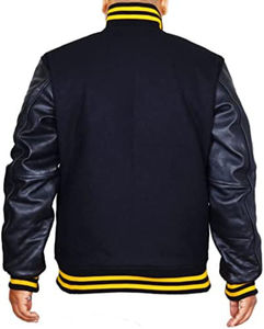 Vestes universitaires pour hommes de grande taille vestes universitaires vierges en gros veste universitaire letterman unie avec logo personnalisé pour hommes - Product Image 2