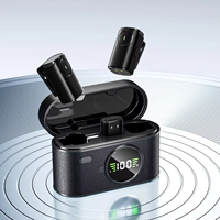 Système de microphone sans fil portable à clipser, double 2 en 1, mini, plug-and-play, avec réduction de bruit, pour iPhone, iPad et enregistrement de vlogs