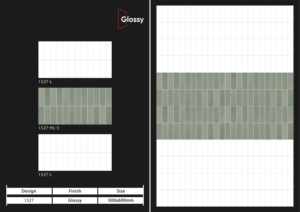 กระเบื้องเซรามิกติดผนังขนาด 300x600 มม. สำหรับห้องน้ำและห้องครัว ผิวมันเงา/ด้าน ลายแกะสลักแบบน้ำตาล ดีไซน์หรูหราสำหรับตกแต่งผนังภายใน  มีความต้องการสูง - Product Image 5
