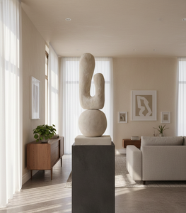 Escultura Geométrica Abstracta de Mármol, Estatua de Arte de Piedra Cubista Moderna, Decoración Contemporánea de Lujo para el Hogar y la Oficina - Product Image 4