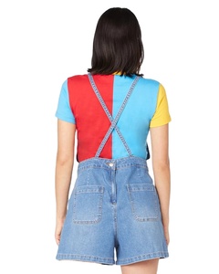 จั๊มสูทเดนิมผู้หญิงลายเพ้นท์คลาสสิก สวมใส่ได้ทั้งแบบลำลองและหรูหรา ทันสมัยและสวมใส่สบาย ดีไซน์แบบเอี๊ยมไร้ขอบ ใส่สบาย - Product Image 2