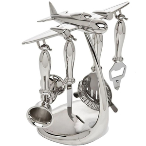Ensemble de barware élégant en acier inoxydable poli miroir avec poignée en bois faite à la main, parfait pour les mariages et la vaisselle élégante - Product Image 6