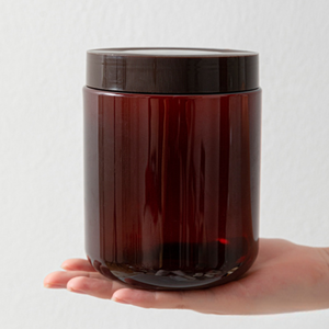 Custom Color PET Brown 500ml 1000ml <b>Body</b> <b>Cream</b> Conditioner Cosmetics Jars with Brown Screw Cap Cosmetics Container Jar Packaging - Product Image 2