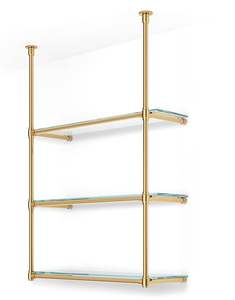 Estantes de latón de diseño para el almacenamiento de Baño de hotel de lujo con acabado de primera apariencia elegante - Product Image 2