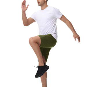 Pantalones cortos de punto de secado rápido informales con etiqueta privada personalizada para hombre, pantalones cortos de tenis de talla grande para hombre - Product Image 4