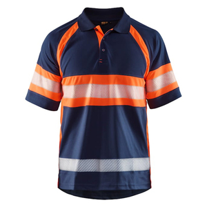 Custom <b>Hi</b> <b>Vis</b> Reflective Stripes Workwear Polo <b>T</b> <b>Shirt</b> Breathable Safety Uniform for Construction Industrial Use - Product Image 5