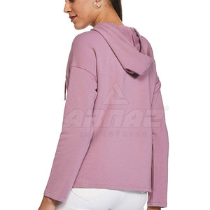 Sudadera con capucha clásica para mujer con cuello con capucha y dobladillo acanalado Sudadera con capucha informal para mujer Diseño de color personalizado - Product Image 2