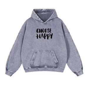 Venta al por mayor de lujo 100% algodón Terry Sudadera con capucha de gran tamaño personalizado lavado ácido Diseño impresión digital para la ropa de invierno de los hombres - Product Image 5