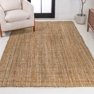 Tapis de paille en jacinthe d'eau modernes et écologiques faits à la main Décor de sol naturel élégant pour le salon et le bureau à domicile - Product Image 4