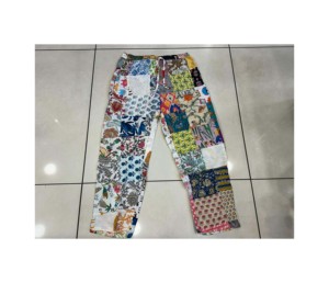 Boho Hippie Patchwork Pantalones Hombre Mujer Algodón Verano Funky Hippy Pantalones Unisex Boho Algodón Pantalones Yoga Pantalones - Product Image 1