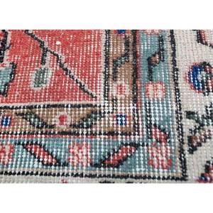 Alfombra Vintage de Lana 9x12, Tejida a Mano, con Patrones Rectangulares Abstractos Florales en Rojo y Naranja, para Entrada del Hogar o Habitación de Adolescentes - Pae-2619 - Product Image 3