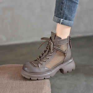 Bottes hautes pour femmes, bottes d'hiver en cuir tendance avec talon épais pour les fêtes, le bureau et les occasions décontractées quotidiennes - Product Image 3