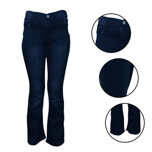 Jeans en denim taille haute pour femmes, sur mesure OEM, coupe droite décontractée, pantalon en coton, grandes tailles, pantalon tendance - Product Image 5