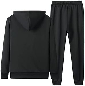 ชุดวอร์มผู้ชายผ้าโพลีเอสเตอร์100% มีฮู้ดชุดวิ่งจ๊อกกิ้งไซส์ใหญ่พิเศษชุดฝึกฤดูหนาวขายส่ง - Product Image 4