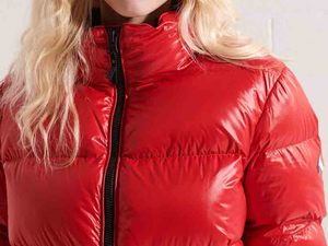 Chaqueta Acolchada de Invierno para Mujer, Diseño Casual, Color Sólido, Impermeable, Resistente al Viento, con Bordado y Tejido de Punto - Product Image 5