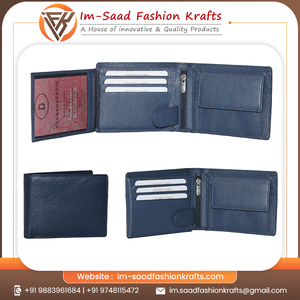 ทั้งสง่างามสีฟ้าหลายฟังก์ชั่นบุรุษหนังแท้กระเป๋าสตางค์ที่ดีที่สุดพรีเมี่ยมที่มีคุณภาพผู้ถือบัตรสำหรับขาย - Product Image 5