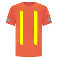 Vente en gros T-shirt de sécurité personnalisé haute visibilité avec bande réfléchissante parfait pour les quarts de nuit T-shirts haute visibilité avec poches