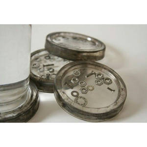 100% มะม่วงไม้และเรซิ่นน้ำแก้วที่รองแก้วที่มีคุณภาพที่ดีที่สุดสแควร์รูปร่างชาถ้วยรถไฟเหาะสำหรับบ้านร้านอาหารสำนักงานและโรงแรม - Product Image 4