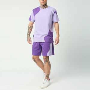 2025 New Streetwear Style Men Solid <b>Twin</b> <b>Set</b> Fully Customized 100% Cotton Breathable Quick Dry Summer Shorts <b>Set</b> - Product Image 3