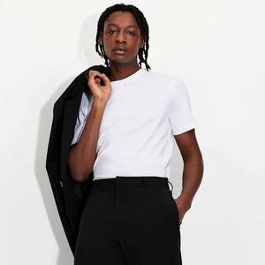 T-shirt de marque en coton vierge à manches courtes quantité minimale de commande, impression par transfert thermique sur mesure - Product Image 4