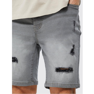 Customized Manufacturer Men Zipper Fly Loose Fit Cotton Heavyweight Denim Pants Baggy <b>Jeans</b> Jorts <b>Shorts</b> OEM Serviced - Product Image 3