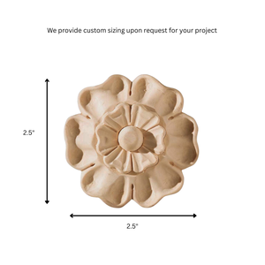 <b>Vintage</b> Style Natural Wooden Carving Applique Solid Wood Onlay Furniture Door Wall Wooden <b>Ornament</b> Interior Decorative Onlay - Product Image 2