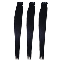 Lots de Cheveux Naturels Vierges Remy Indonésiens de Luxe en Gros, Tissage Double Machine, Extensions de Cheveux Raides Noirs Naturels de Qualité Supérieure
