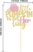Kleiner Kürbis ist auf dem Weg Cake Topper Glitter Fall Baby Shower Dekoration für Herbst oder Halloween Themed Boy Geburtstags feier