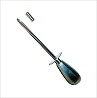 TCHARISMATECH Canule trocar vétérinaire manuelle 14cm x 5mm avec poignée en plastique en acier inoxydable et poignée en bois de 5mm pour chevaux