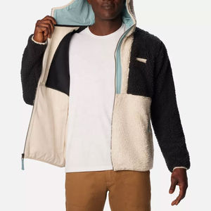 Sweat-shirts à capuche en fausse fourrure sherpa thermique personnalisés pour hommes, fermeture éclair, écologiques, décontractés, pour l'extérieur - Product Image 4