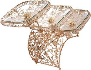 Bandeja de Servicio de Metal, Ecológica, Refinada, Organizador de Mesa para el Hogar, Apta para Lavavajillas, Duradera para Invitados - Product Image 2