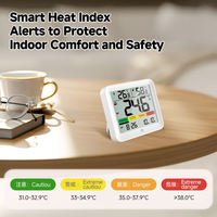 Wärmestress-Referenzmonitor Wärmeindex-Messgerät mit Hitzefühleindex Thermometer Hygrometer für den Arbeitsplatz