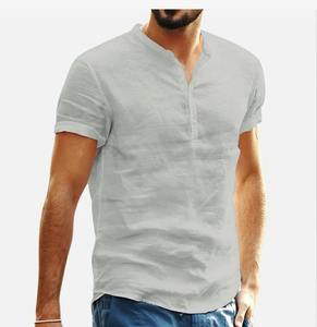 Camiseta ecológica de hombro caído de gran tamaño de alta calidad lavada en blanco con diseño frontal de logotipo personalizado de algodón 100% para hombre - Product Image 1