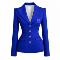 Zeta Phi Beta Tek Göğüslü İş Blazer Ceketi Premium Özel Dikim Resmi İş Kıyafeti Ceket Kadın Profesyonel Ofis Takım Elbise Ceketi