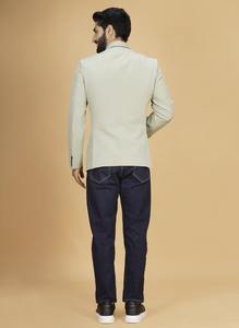 Blazer Formal Verde Mar de Excelente Calidad para Hombre con Tela Transpirable y Opciones de Talla Personalizada Disponibles a Precio de Mayoreo - Product Image 3