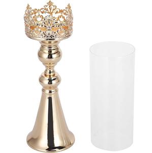 Bougeoir décoratif en métal de luxe moderne élégamment conçu pour les événements formels mariage église automne vacances et décoration intérieure - Product Image 2