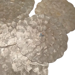 Manteles individuales festoneados de Capiz hechos a mano de Venta caliente Mantel individual de nácar de Venta caliente - Product Image 4