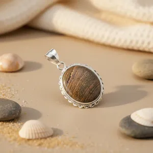 Pendentif en argent 925 avec pierre précieuse améthyste naturelle, pierre de jaspe, pendentif religieux fait à la main, forme de diamant taille émeraude, bijoux - Product Image 1