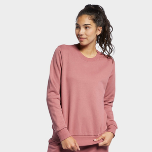 Sweat-shirt en coton 100% tricoté sur mesure pour femmes, écologique, dernier style, décontracté, vêtements d'hiver, logo sur le devant, prix de gros - Product Image 5