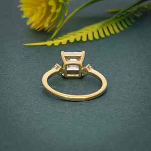 แหวนหมั้นเพชรสามชิ้นสำหรับผู้หญิงเป็นของขวัญ1Ct ได้รับการรับรอง IGI จากที่ได้รับการรับรองจาก VVS Princess - Product Image 4