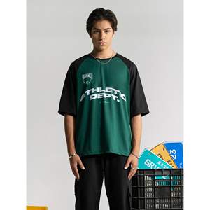 เสื้อกีฬาแขนยาวทรงแร็กแลน ผ้าเจอร์ซีย์คอตตอน 100% ระบายอากาศได้ดี พร้อมโลโก้ปัก สำหรับออกกำลังกายและสวมใส่ลำลอง - Product Image 3