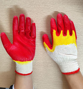 Vietnamese Rubber Coated Safety Working <b>Gloves</b> Anti-Cut Anti-Slip <b>Latex</b> Semi-Coating Reusable Cotton for Hand Protection - Product Image 6