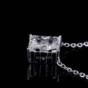 Pendentifs et breloques en diamant de laboratoire HPHT/CVD unisexe en argent avec certificat DEF VVS-VS lettre E IGI plaqué or blanc - Product Image 3